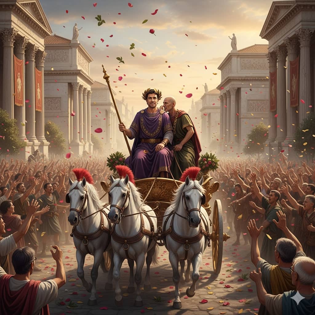 Römischer General auf Thriumphus- Memento Mori